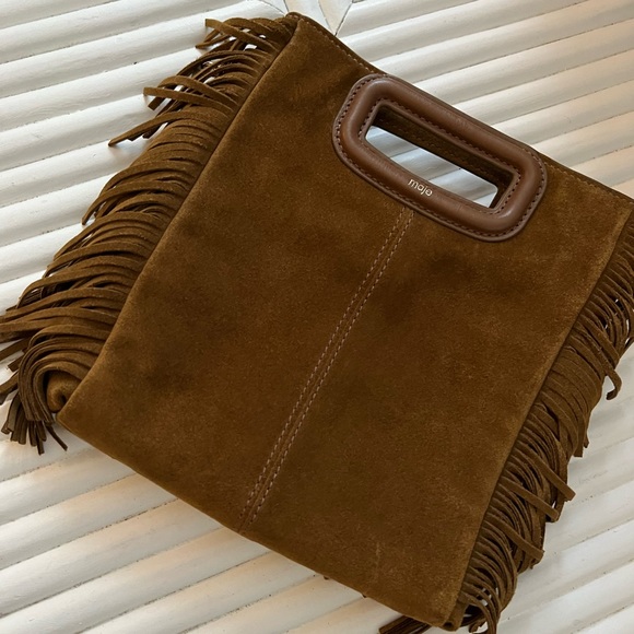 Maje brown suede signature bag - Picture 3 of 8